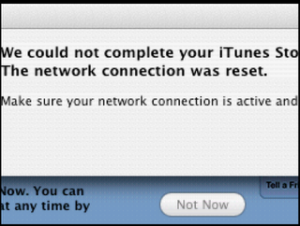 itunes connection reset